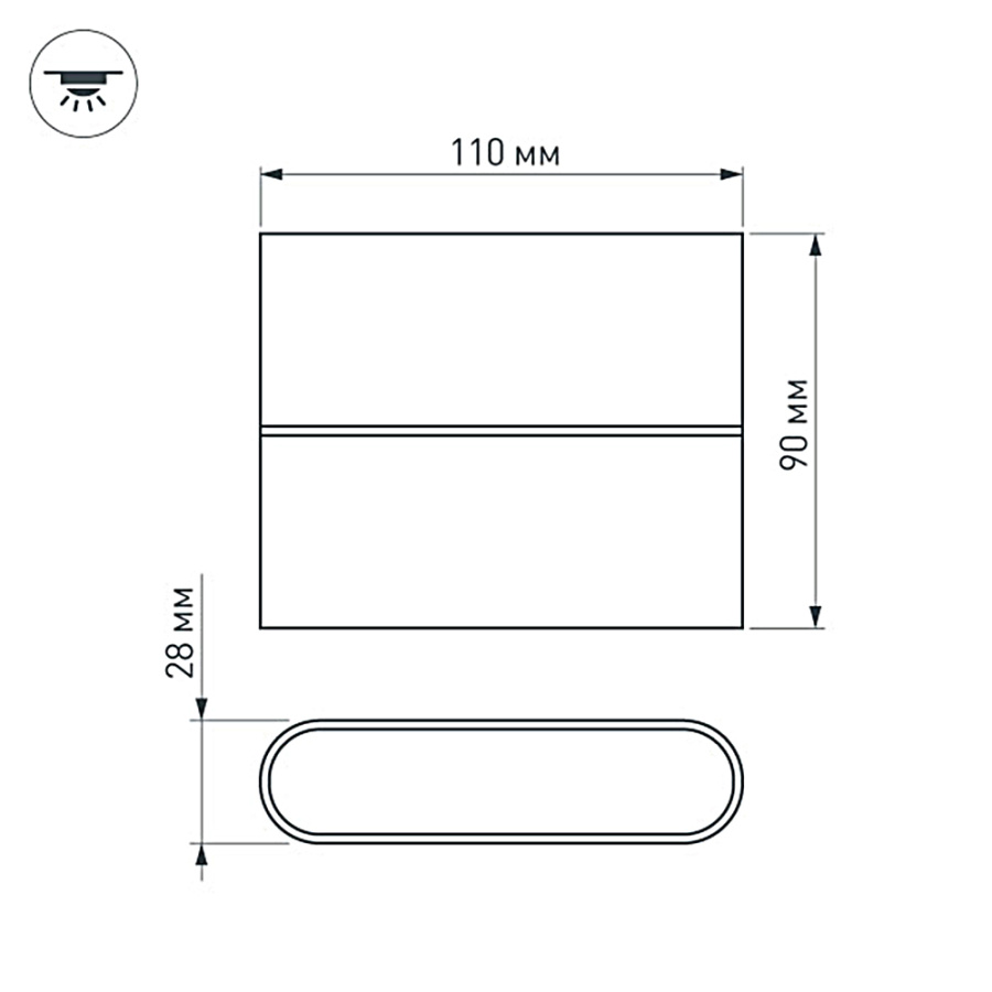 Светильник SP-Wall-110WH-Flat-6W Day White (Arlight, IP54 Металл, 3 года)