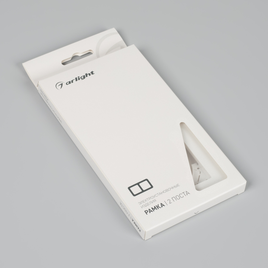 Рамка пластиковая FRM-PERIO-PL-2-WH (Arlight, -)