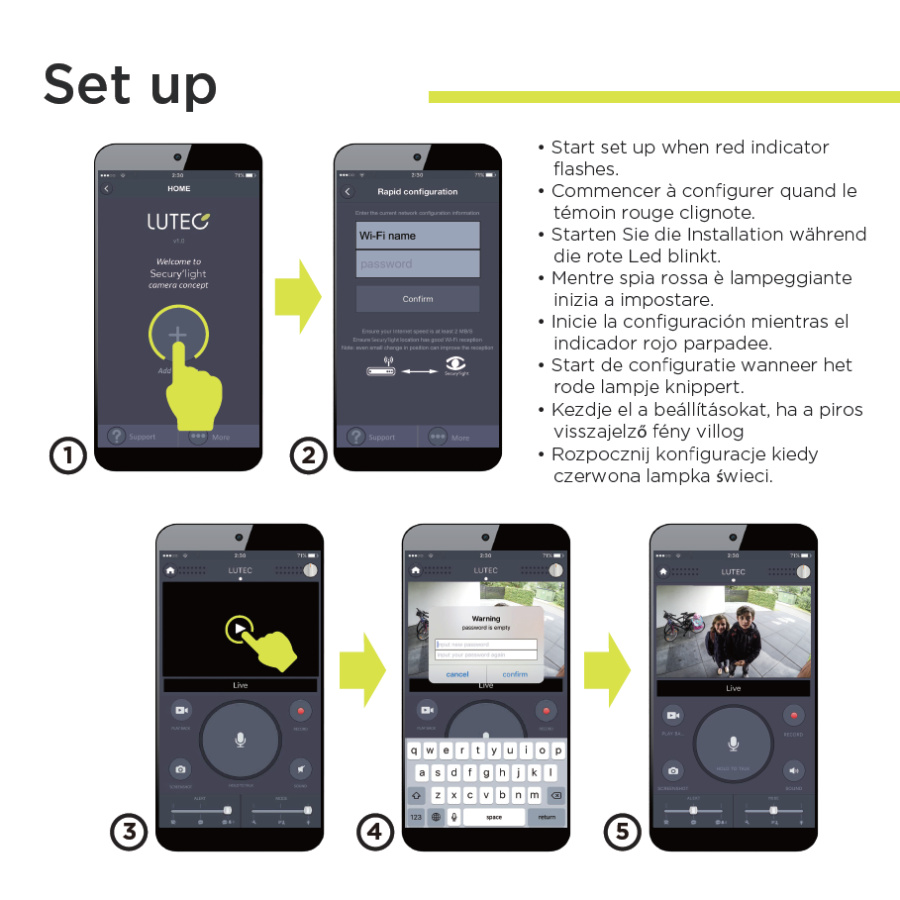 Настенный светильник с камерой и датчиком ST6255-CAM SS