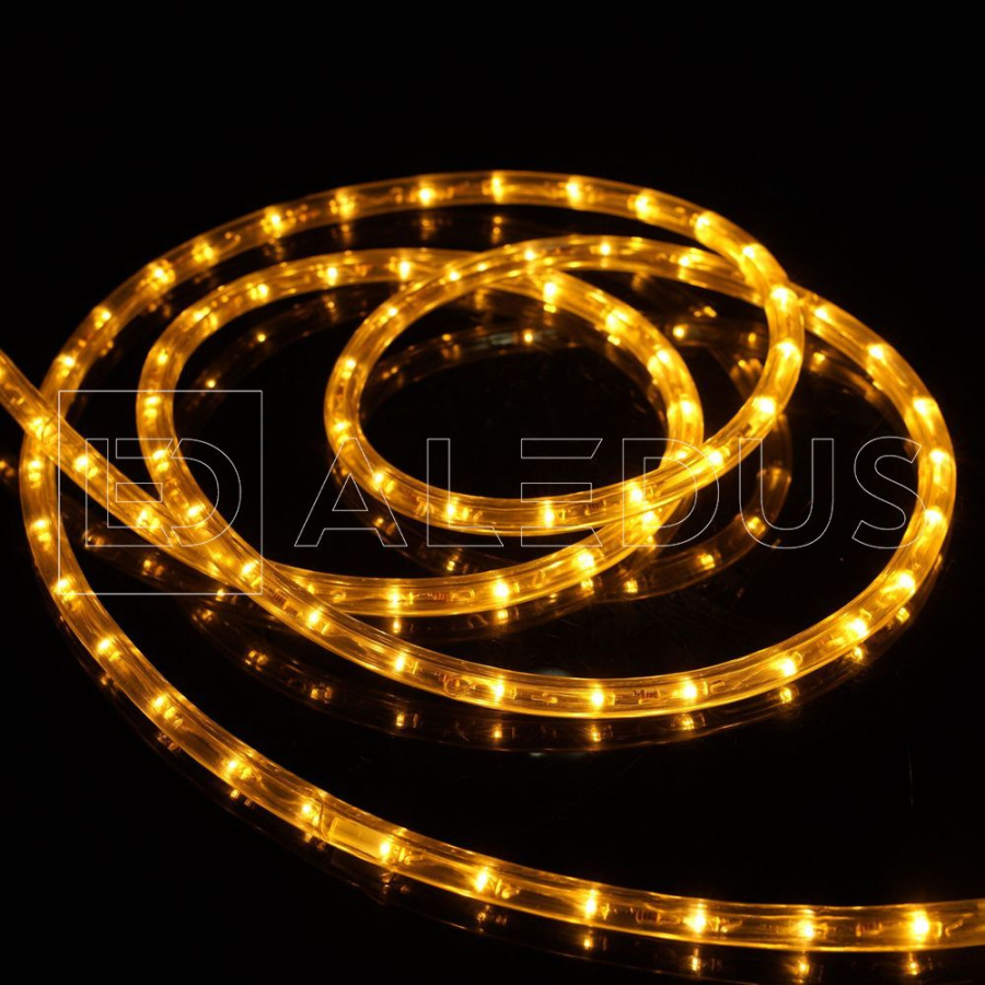 Дюралайт ALEDUS, 220 В,13 мм, бухта 100 м, теплый белый