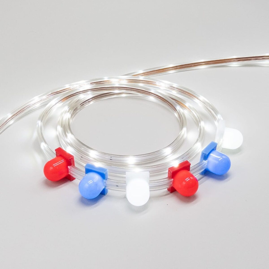 Светодиодная Лента LTC Герметичная Белая 220В, SMD2835, 24LED/м, 6000К, IP65, Бухта 100м