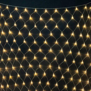 Светодиодная Сеть 2 x 2 м Тепло-Белая  220В, 256 LED, Провод Прозрачный ПВХ, IP54