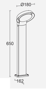 Наземный светильник W1057-3K-650 Gr