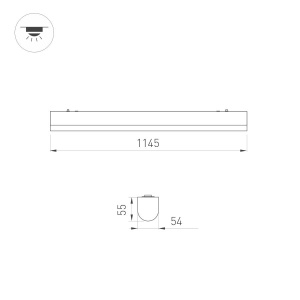 Светильник ALT-LARGO-EMERGENCY-1145-36W Warm3000 (WH, 60 deg, 230V) (Arlight, IP65 Пластик, 5 лет)
