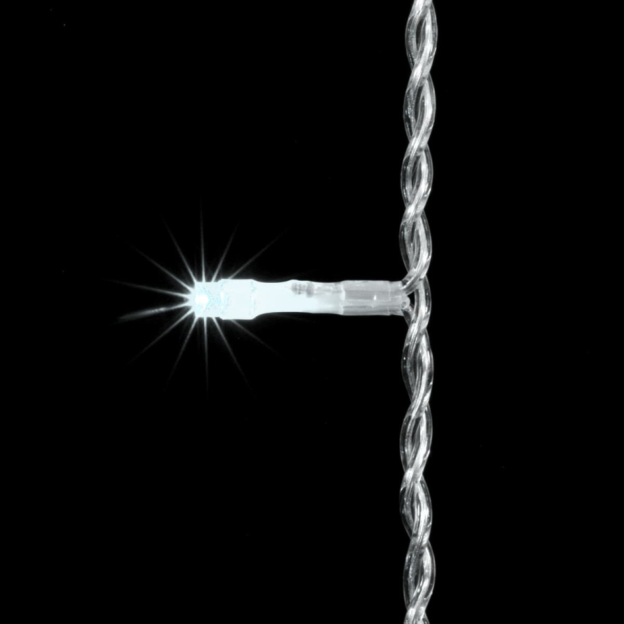 Гирлянда Занавес 1 x 9 м Белый 220В, 900 LED, Провод Прозрачный ПВХ, IP54