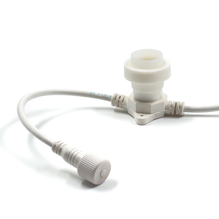 Белт-Лайт LTC 10м, Провод Белый Каучук, Шаг 100 см, 10 Патронов, IP65