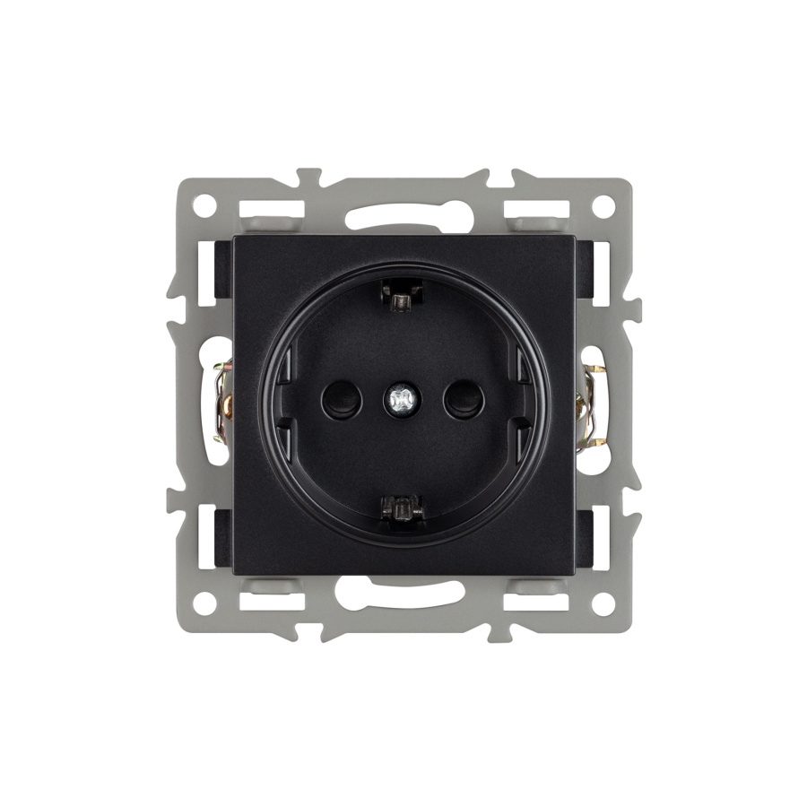Механизм электрической розетки SCT-MEU1-PL-BK (250V, 16A) (Arlight, -)