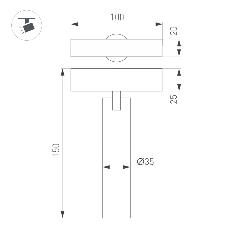 Светильник MAG-SPOT-25-R120-12W Day4000 (WH, 30 deg, 24V) (Arlight, IP20 Металл, 5 лет)