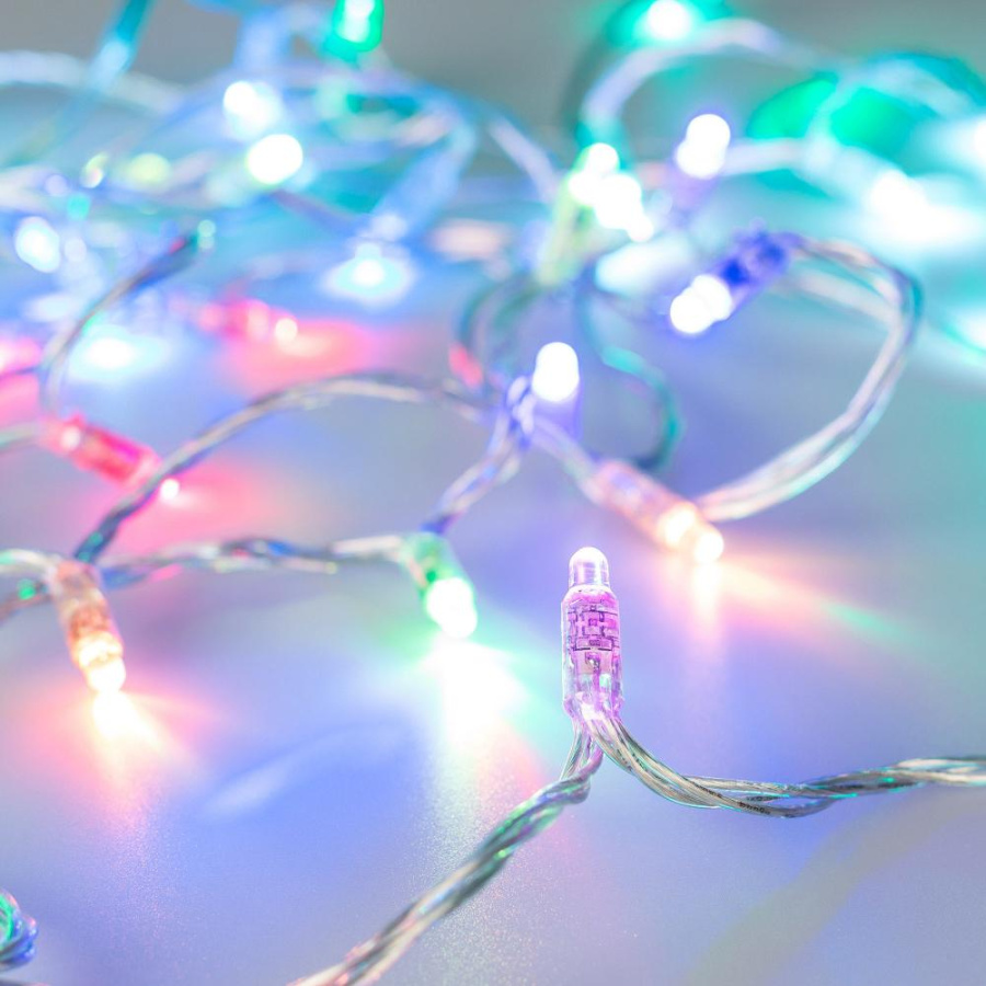 Светодиодная гирлянда ARD-STRING-CLASSIC-15000-CLEAR-100LED-LIVE RGB-SPI (12V, 53W) (Ardecoled, IP65, 1 год)
