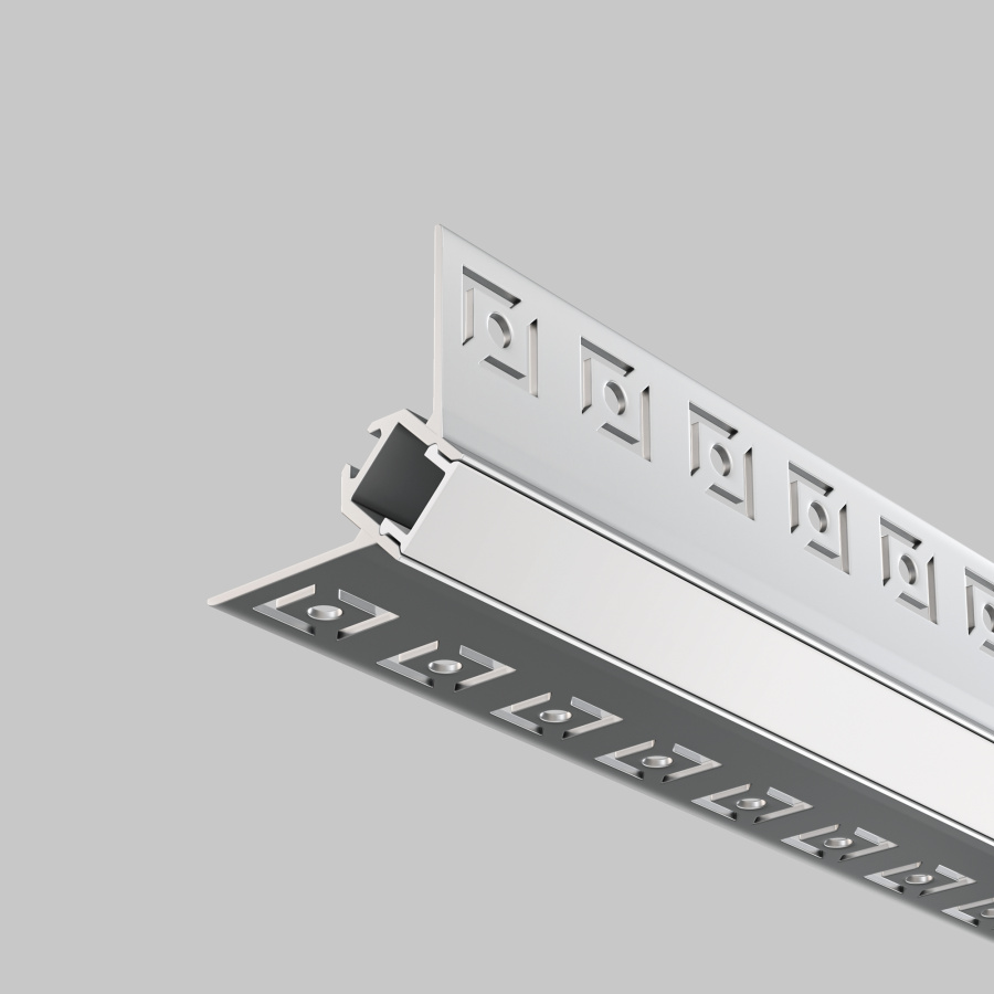 Алюминиевый профиль скрытого монтажа 50x22 для светодиодной ленты Led Strip ALM-5022-S-2M
