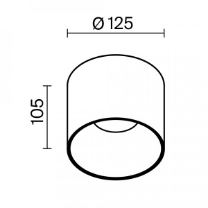 Потолочный светильник Technical C064CL-01-25W3K-D-RD-WB