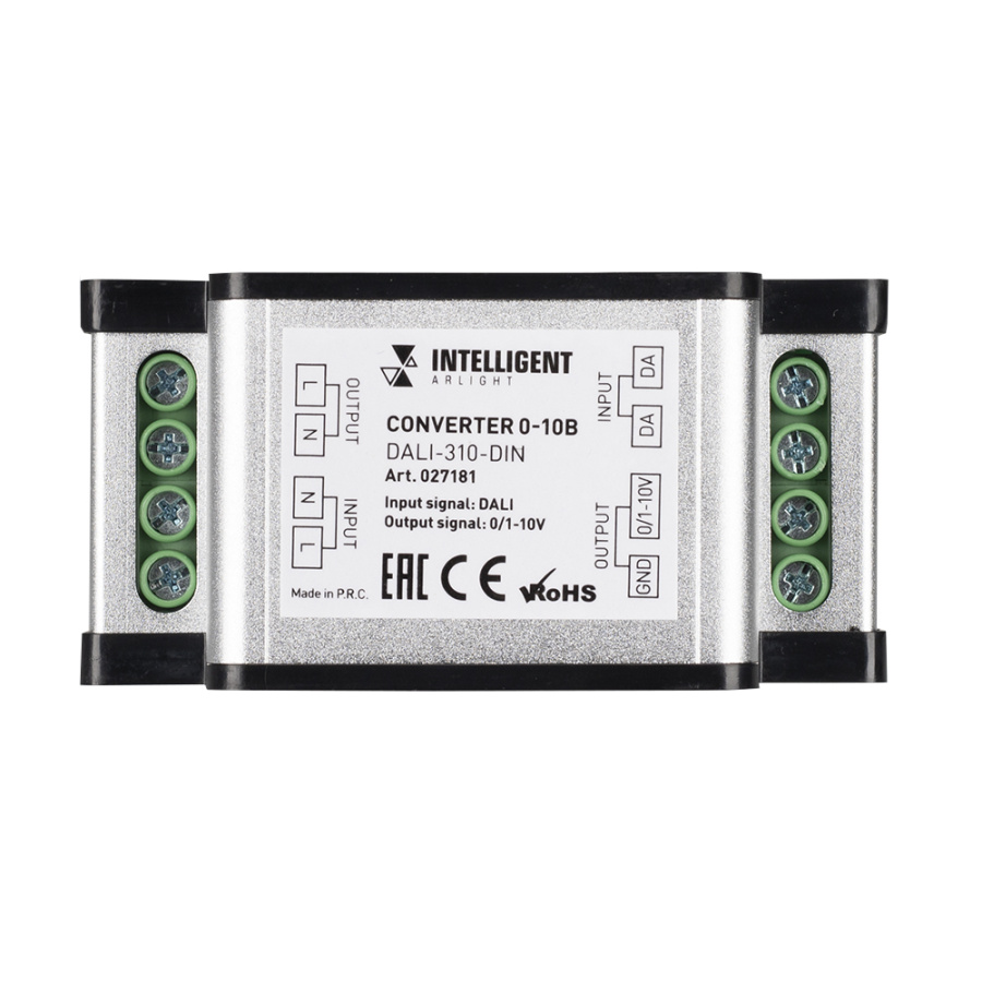 INTELLIGENT ARLIGHT Конвертер 0-10В DALI-310-DIN (AC 230V, DALI, 0-10) (IARL, -)