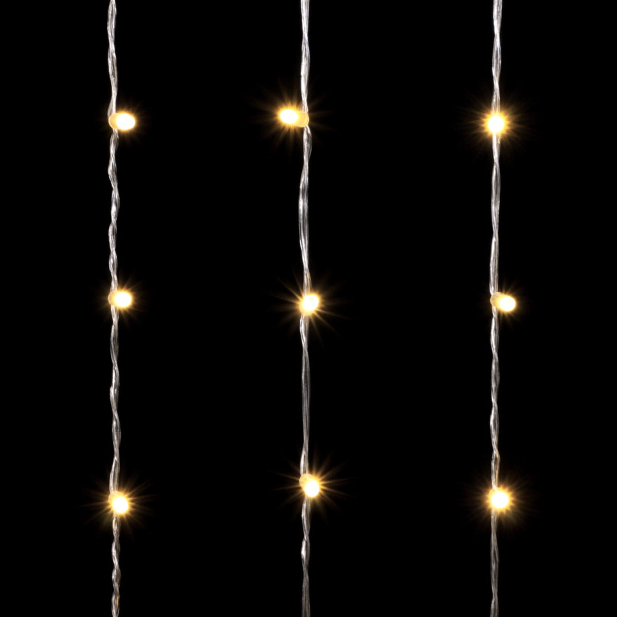 Гирлянда Занавес с Колпачком 2 x 3 м Тепло-Белый 220В, 600 LED, Провод Прозрачный ПВХ, IP65