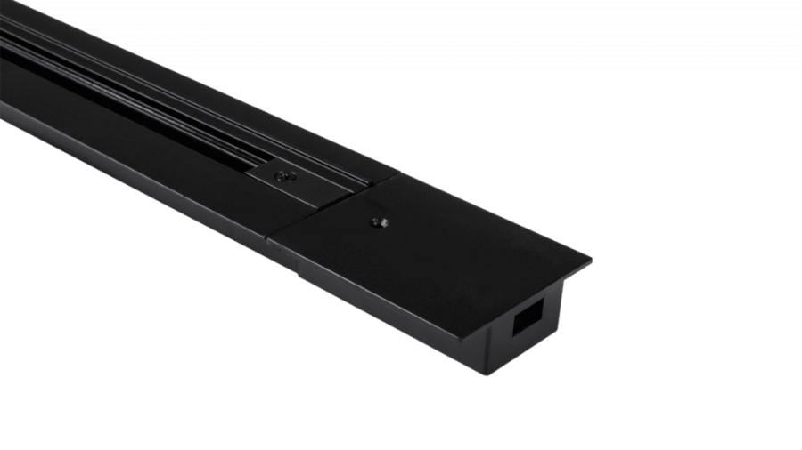 Шинопровод однофазный встраиваемый, черный