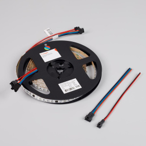 Лента SPI-A120-10mm 24V RGB-PX6-BPT (23 W/m, IP20, 2835, 5m) (Arlight, бегущий огонь)