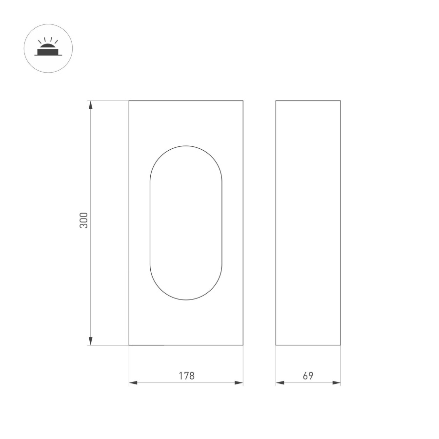 Светильник LGD-MUSE-BOLL-H300-12W Warm3000 (DG, 296 deg, 230V) (Arlight, IP65 Металл, 3 года)