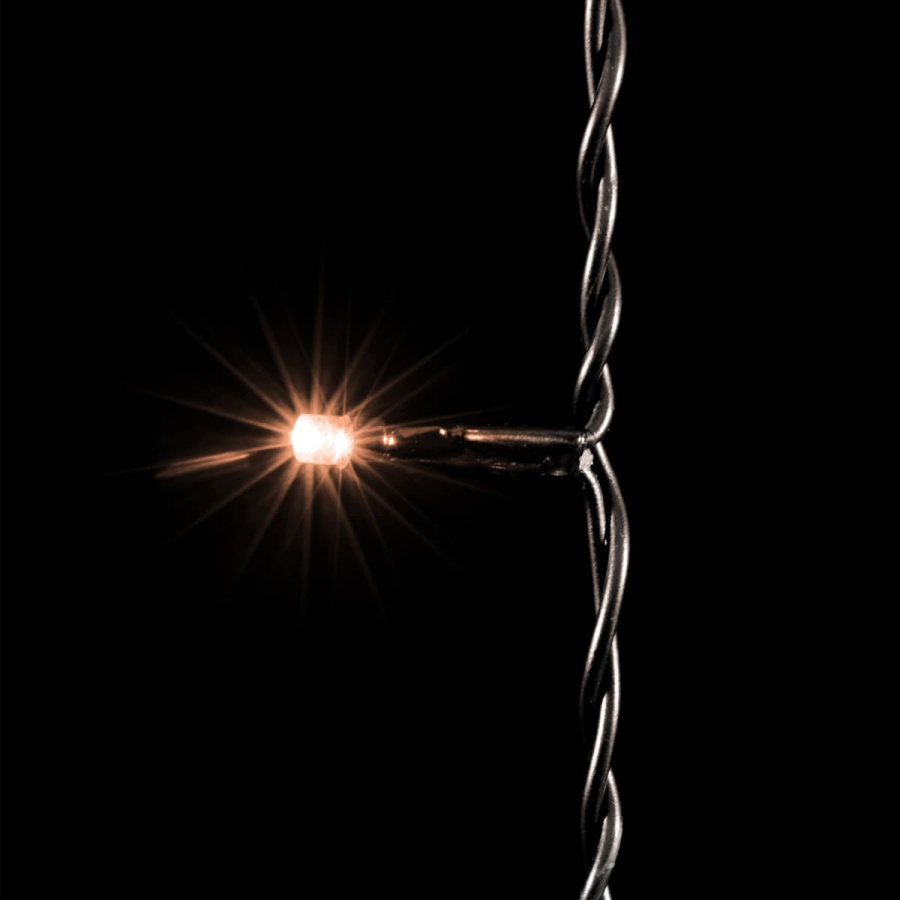 Гирлянда Занавес 2 x 2 м Экстра Тепло-Белый 220В, 400 LED, Провод Черный ПВХ, IP54