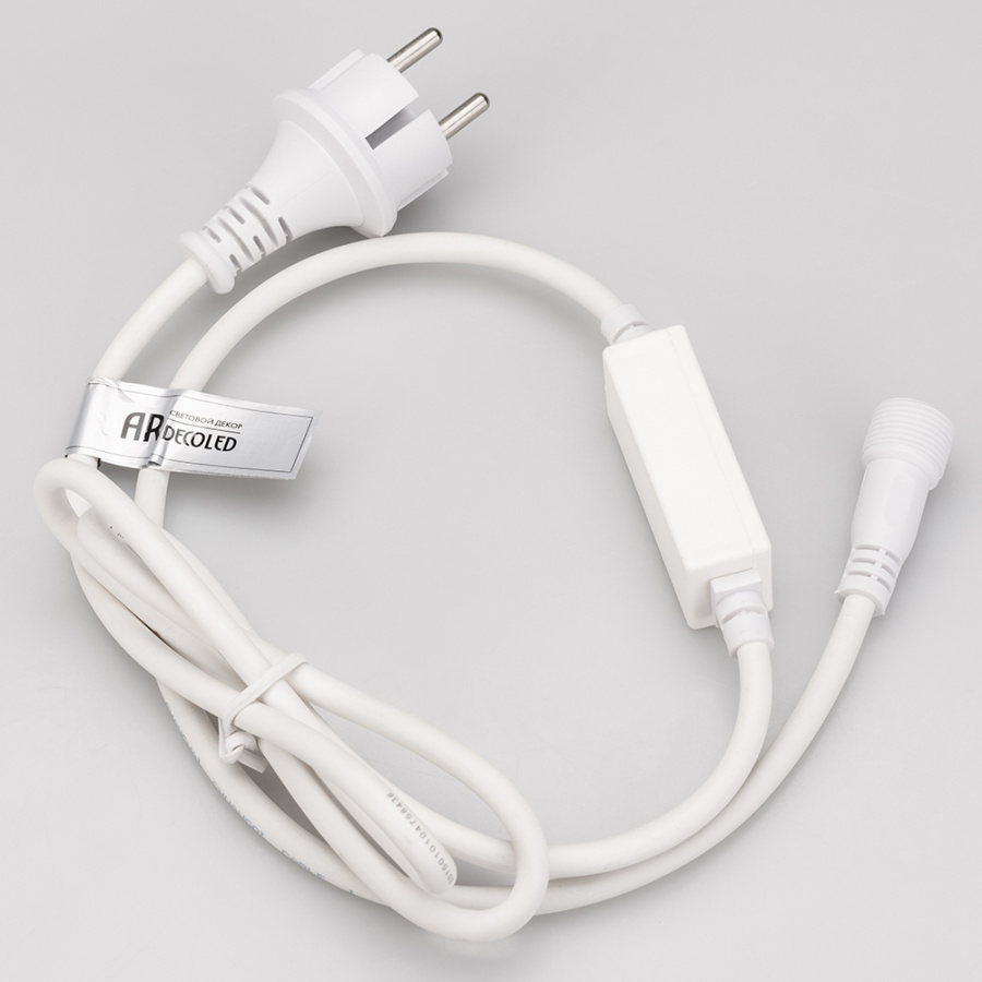 Шнур питания ARD-CLASSIC-FLASH-1.5M White (230V, 1.6A) (Ardecoled, Закрытый)