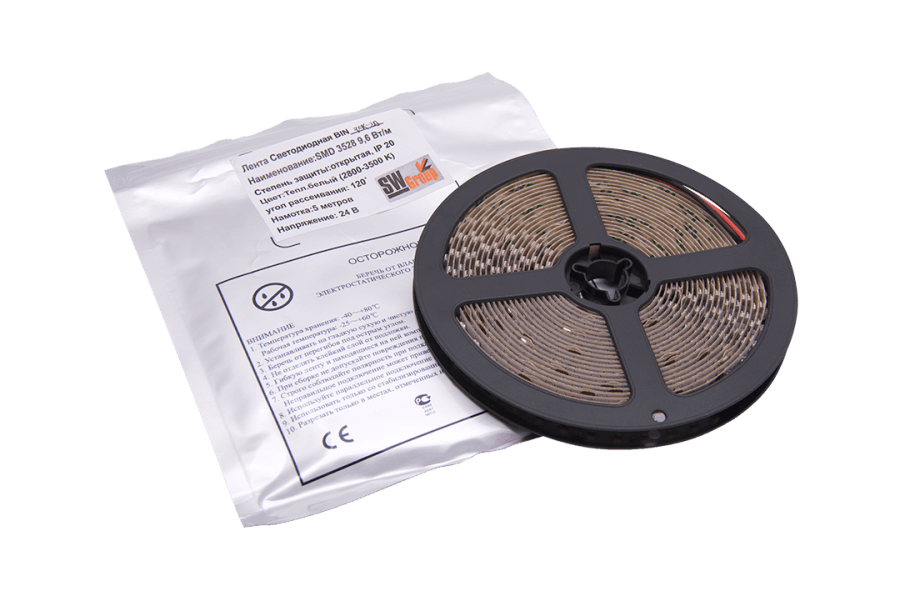 Лента светодиодная SWG SWG3120, 24В, IP20, теплый белый