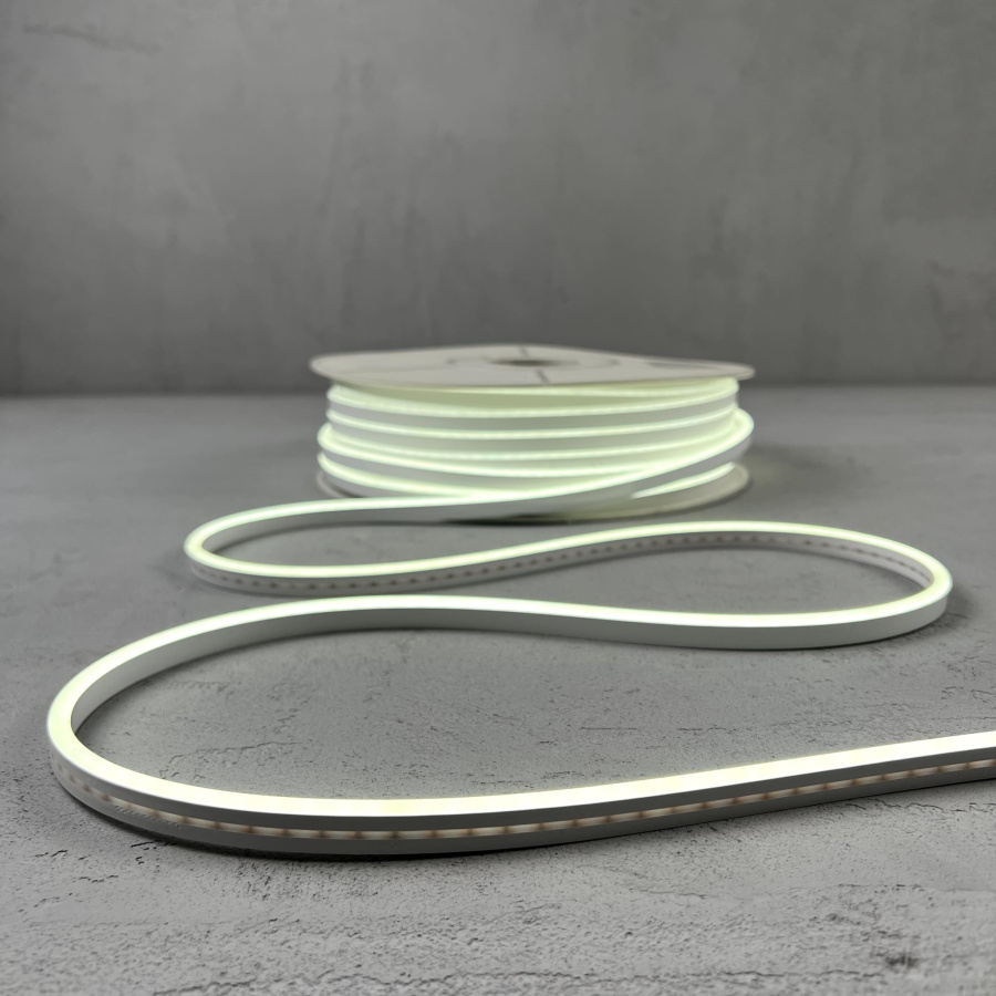 Односторонний Гибкий Неон 8х16мм Белый 12В, IP65