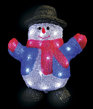 Светодиодный Снеговик 24см Белый 24В, 24 LED, IP54