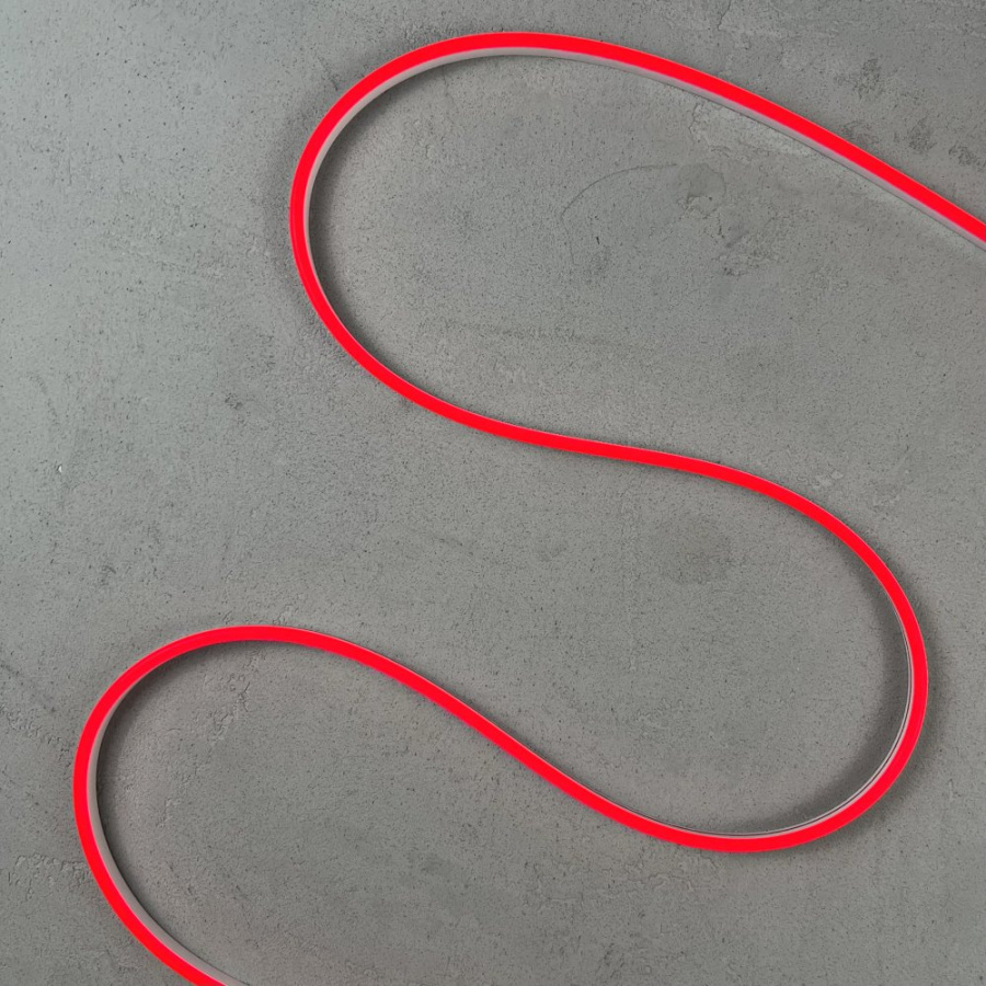 Односторонний Гибкий Неон 6х12мм Красный 12В, IP65