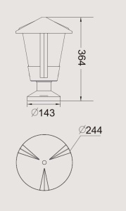 Наземный светильник 1254S Gr
