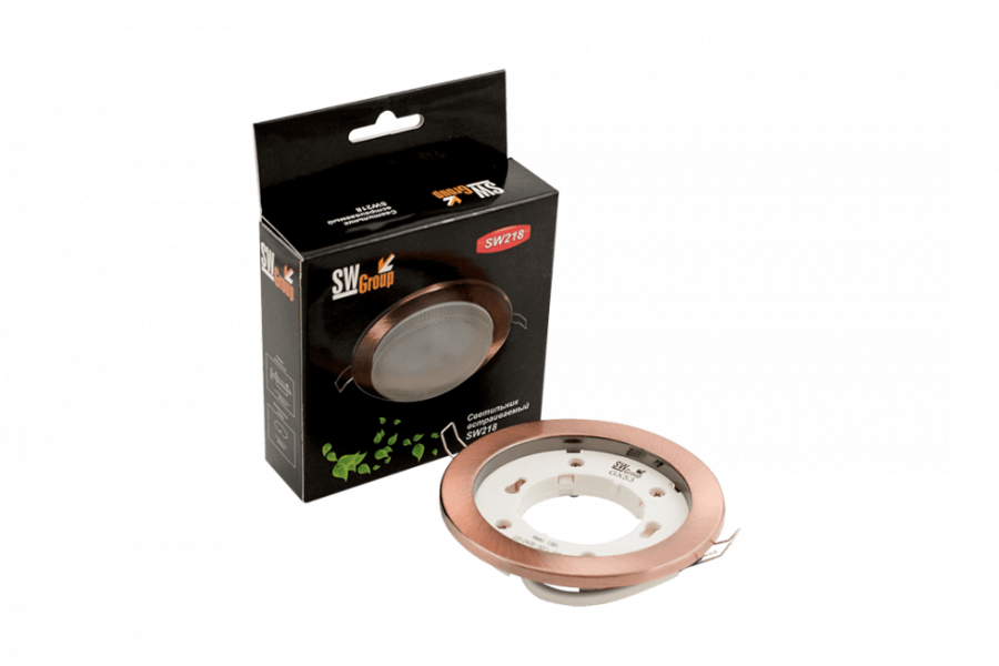 Светильник встраиваемый GX53, медь