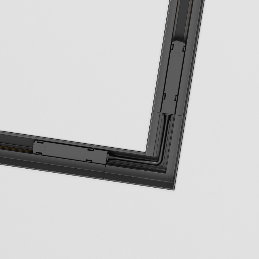 Угловой коннектор S35 встраиваемый черный для встраиваемой трековой системы Technical TRA004CL-22B