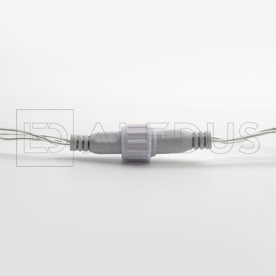 Занавес ALEDUS, 220 В, 2x1.5 м, прозрачный провод, ПВХ, теплый белый, с мерцанием