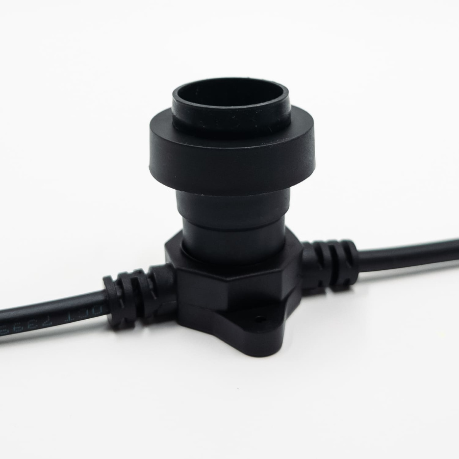 Белт-Лайт LTC 10м, Провод Черный Каучук, Шаг 100 см, 10  Патронов, IP65