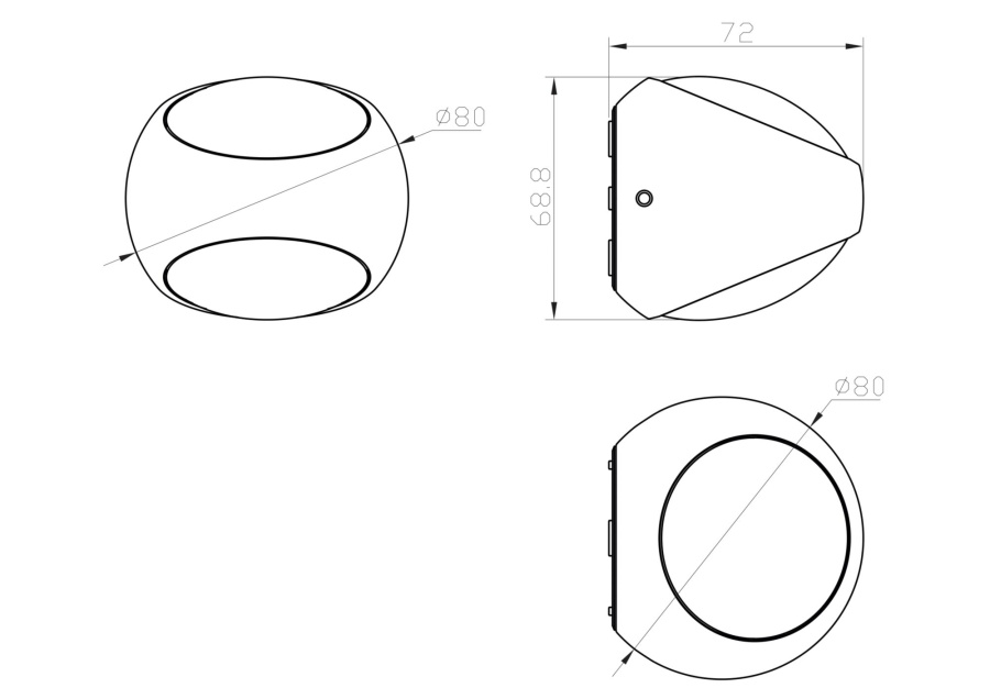 Настенный светильник (бра) Outdoor O032WL-L6B3K