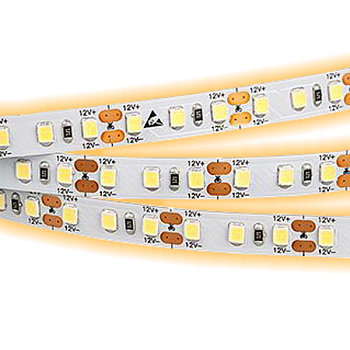 Светодиодная лента: 9.6Вт, 12В, 120шт/м, 2835, мягкий свет IP20