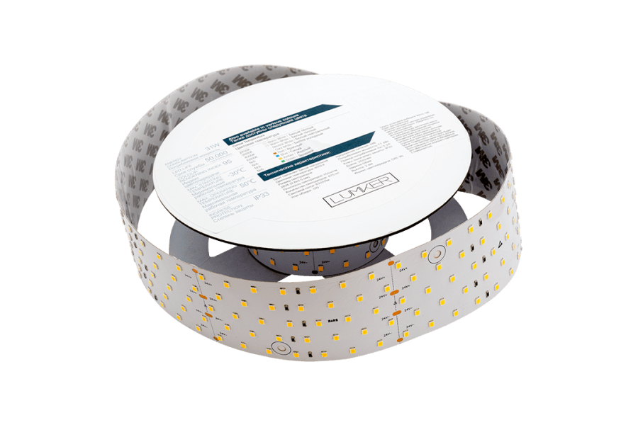 Лента светодиодная Lumker LK2H, 350 LED/м, 31 Вт/м, 24В, IP33, Нейтральный белый (4000K)