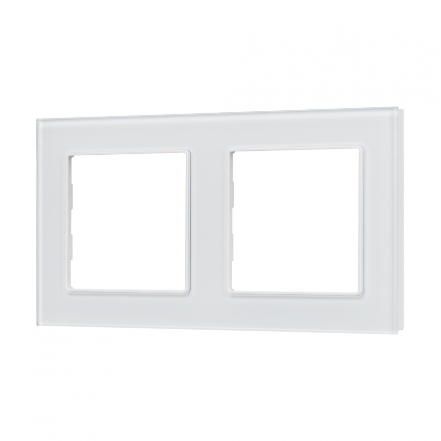 Рамка стеклянная FRM-GLARE-GS-2-WH (Arlight, -)