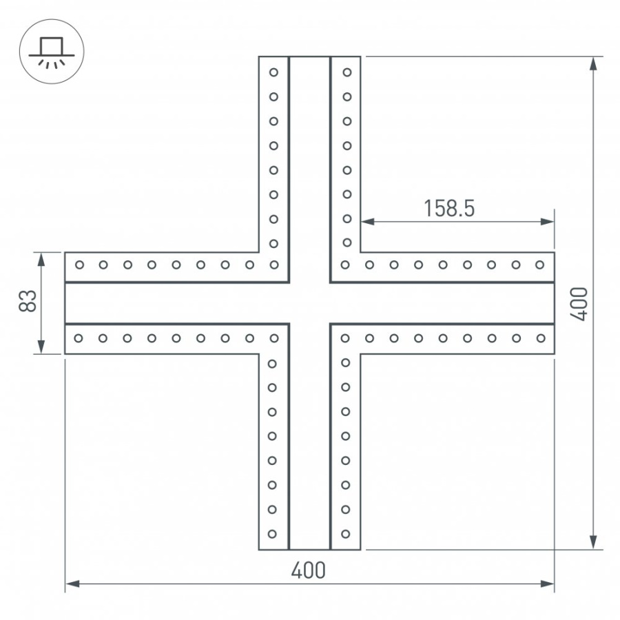 Крестовина SL-LINIA32-FANTOM (Arlight, Металл)