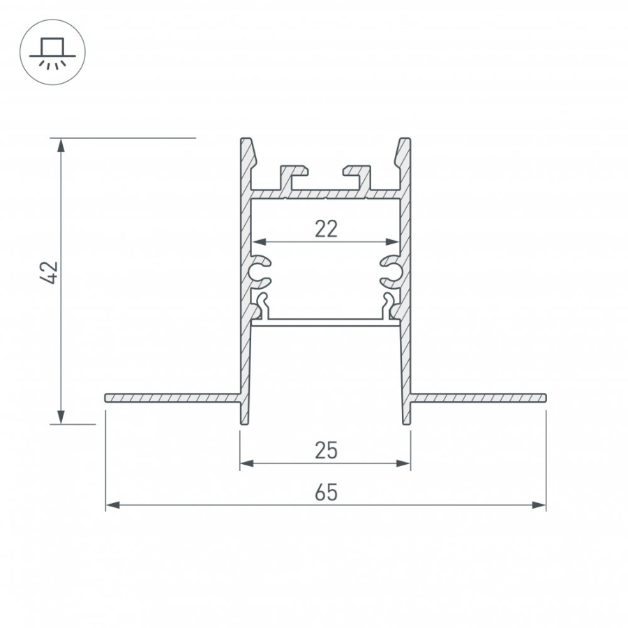 Профиль SL-COMFORT22-FANTOM-2000 ANOD (Arlight, Алюминий)