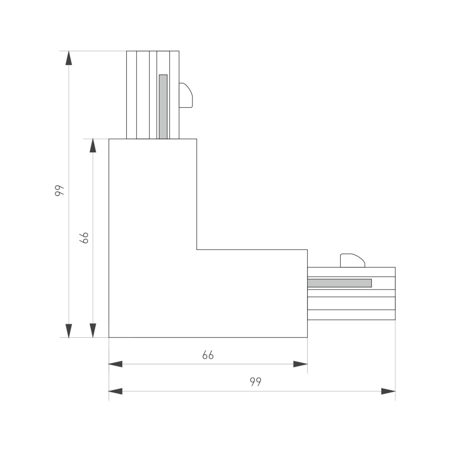 Коннектор угловой LGD-4TR-CON-L-INT-BK (C) (Arlight, IP20 Пластик, 3 года)