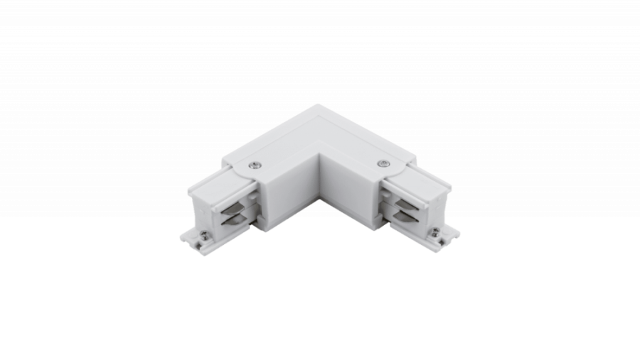 L-коннектор для трехфазного трека, правый, белый