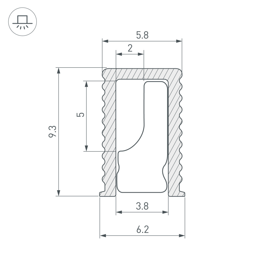 Профиль SL-MINI-6-H9-2000 ANOD OLIVE GREY (Arlight, Алюминий)