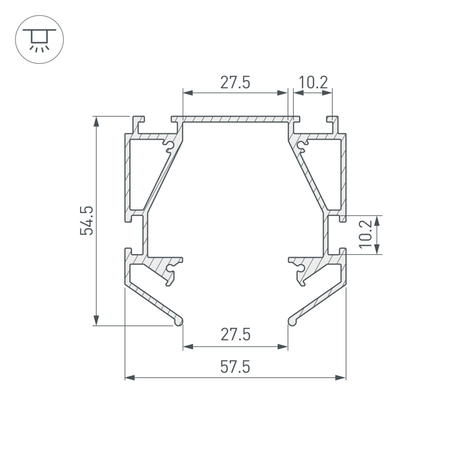 Профиль-держатель MAG-STRETCH-ORIENT-2000 (Arlight, Алюминий)
