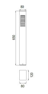 Наземный светильник W2160С-650-3К Bl