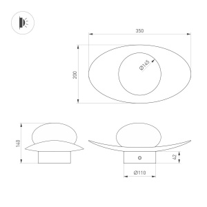 Светильник SP-PERLEN-WALL-L350-6W Warm3200-MIX (WH, 150 deg, 230V, TOUCH-DIM) (Arlight, IP20 Металл, 5 лет)