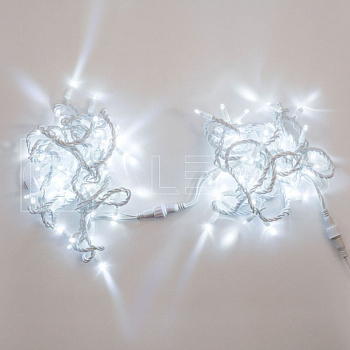 Гирлянда (Нить) ALEDUS, 220 В, 10 м, белый провод, белый, без мерцания