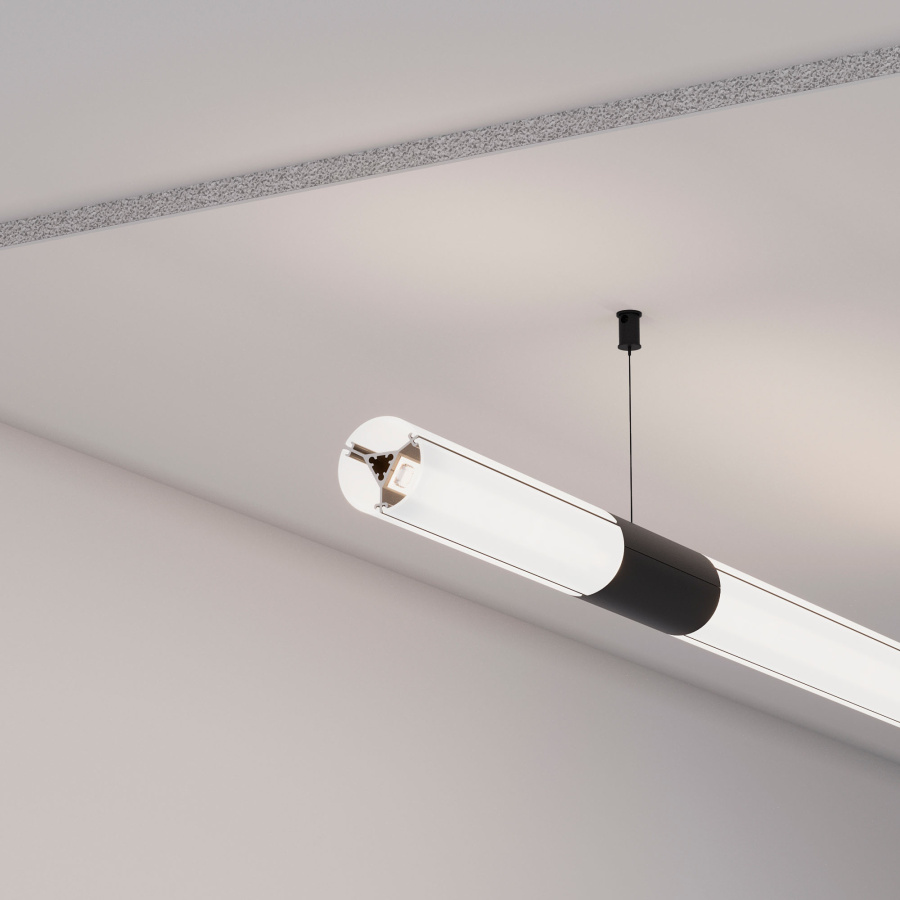 Экран ROUND-D36-360-2500 BLACK OPAL  (Arlight, Пластик)