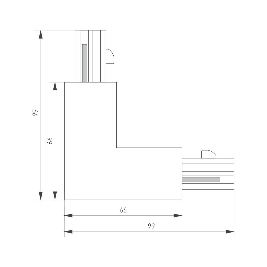 Коннектор угловой LGD-4TR-CON-L-EXT-WH (C) (Arlight, IP20 Пластик, 3 года)
