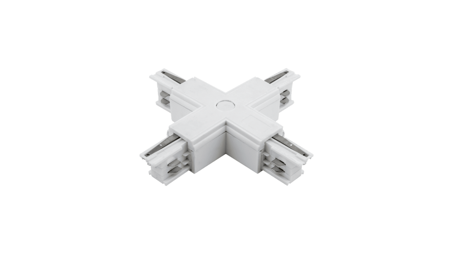 X-коннектор для трехфазного трека, белый