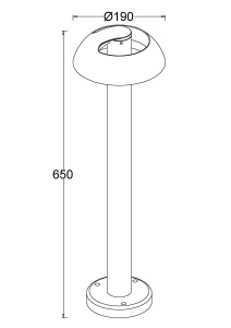 Наземный светильник W2252S-650 Gr