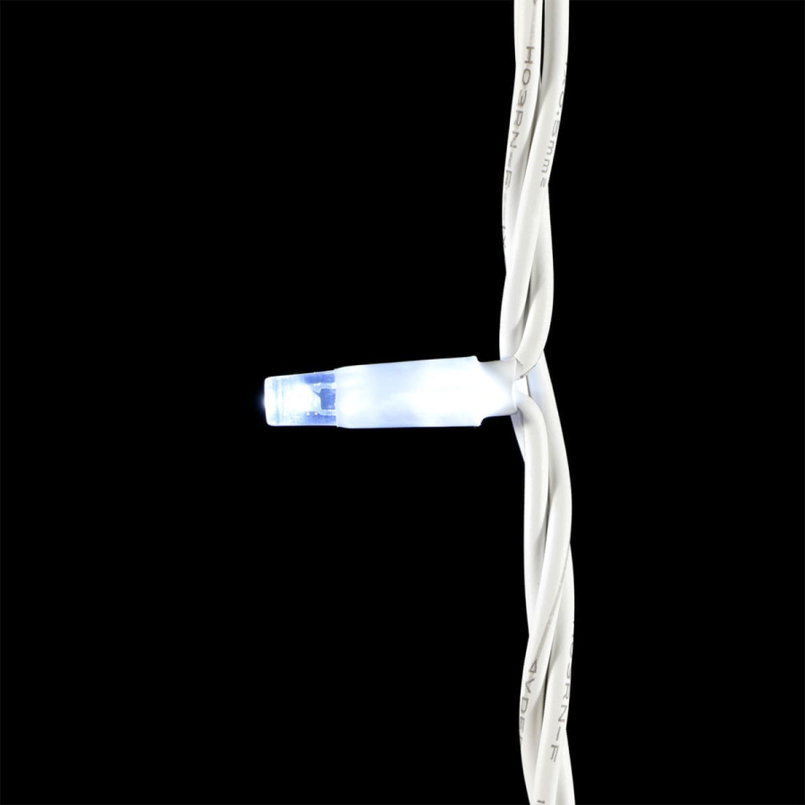 Гирлянда Нить 10м Белая 24В, 75 LED, Провод Белый Каучук, IP65