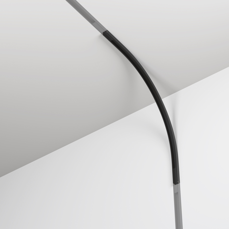 Коннектор радиусный внутренний R300 Basity, черный, для трековой системы Technical TRA172ICL-R300-11B